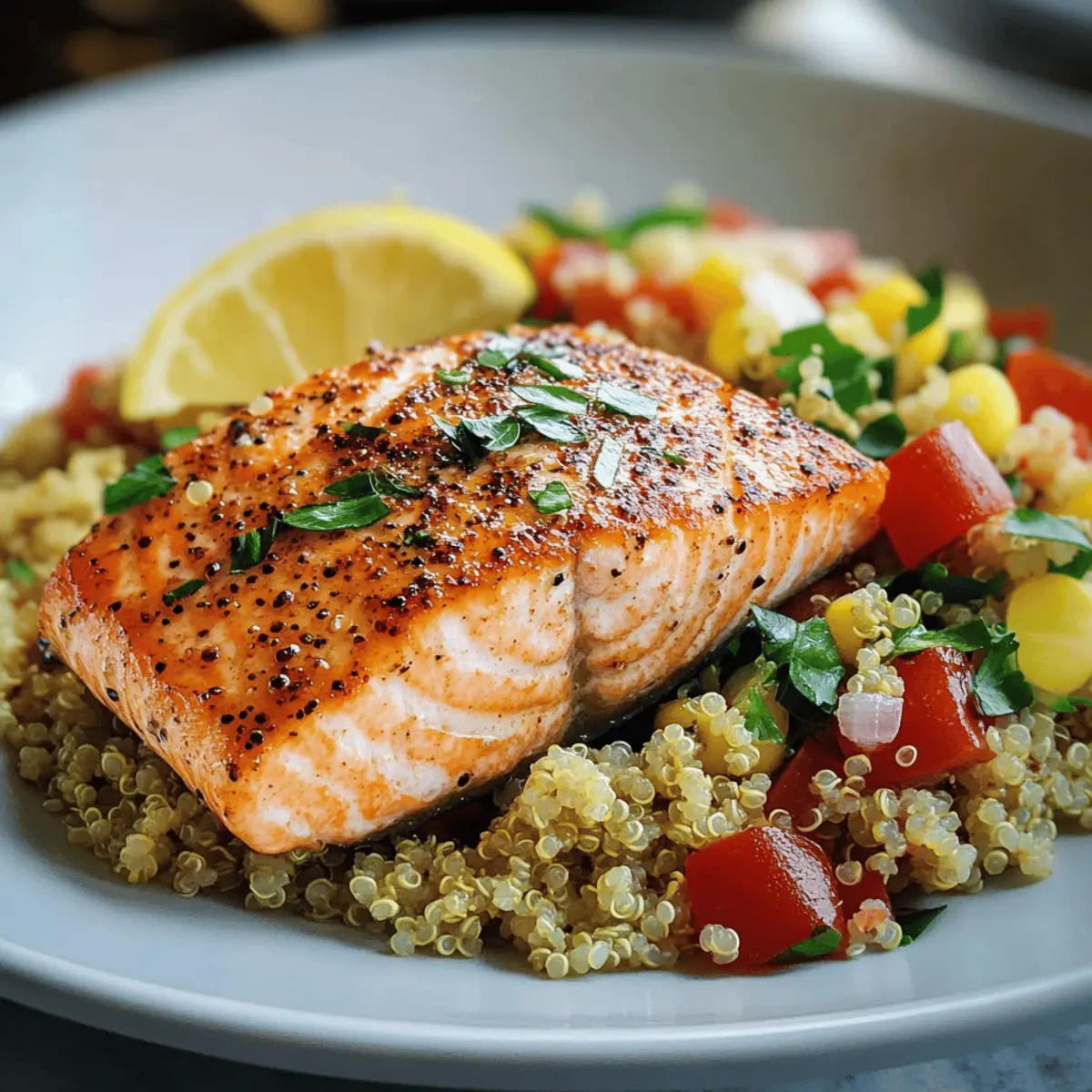 Unlock Vibrant Flavors: Mediterranean Salmon with Quinoa Salad